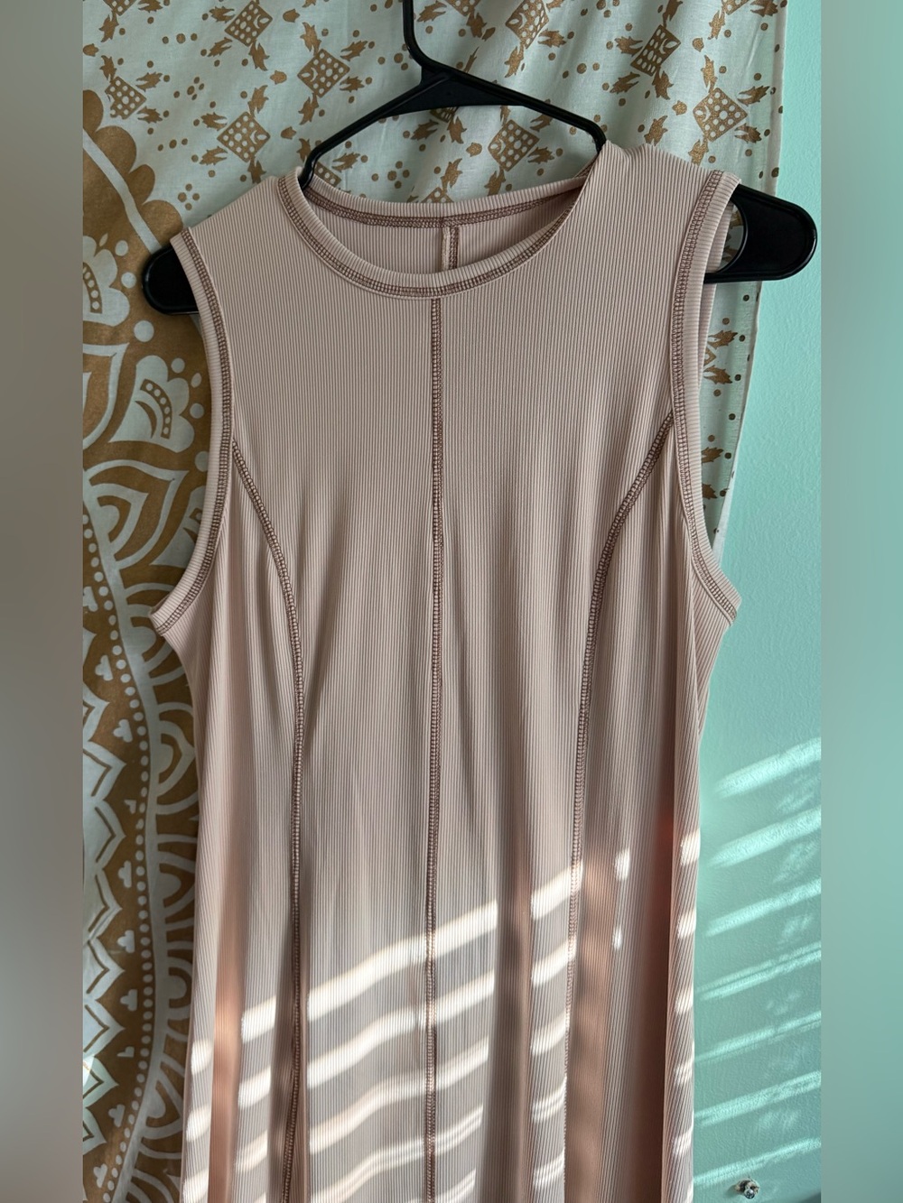 Sleeveless Ribbed Tank Dress
